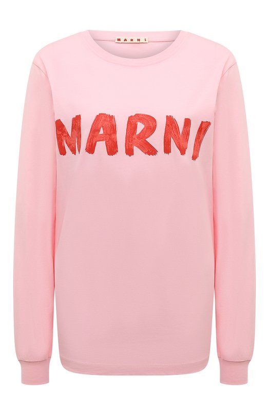 

Хлопковый лонгслив Marni, Розовый