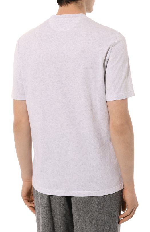 Хлопковая футболка Brunello Cucinelli M0B138440 Серый  M0B138440 Фото 4
