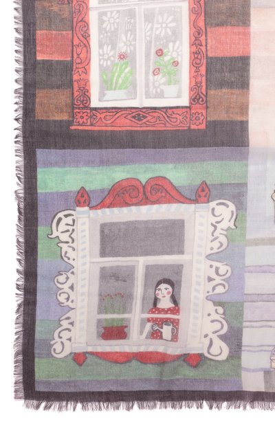 Шаль окна из кашемира и шерсти GOURJI, арт. 91146555/448191117, фото 4