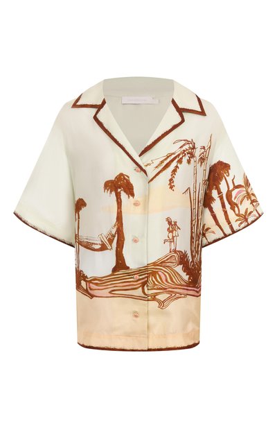 Женская шелковая рубашка ZIMMERMANN, арт. 3570TSS254