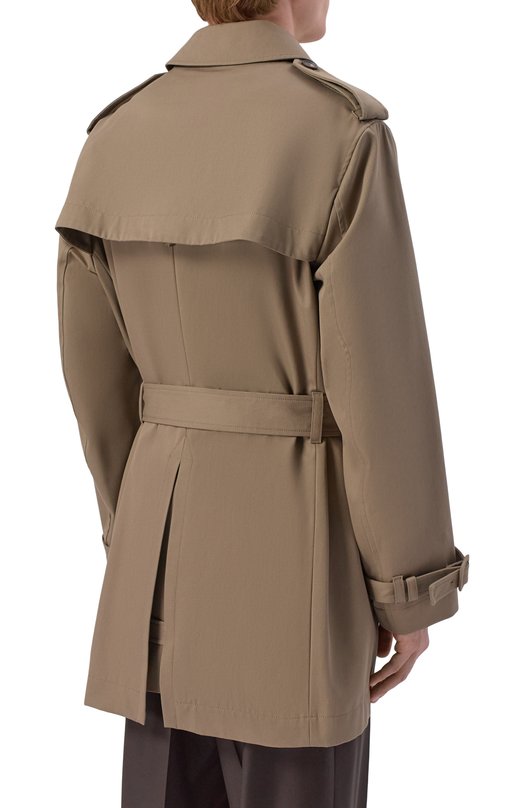 Тренч из хлопка и шелка MVST M26.2PM.0021/F082 Бежевый  M26.2PM.0021/F082 Фото 4