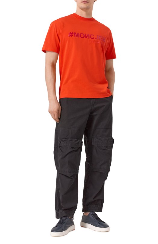 Хлопковая футболка Moncler Grenoble 8C00005/83927 Красный  8C00005/83927 Фото 2