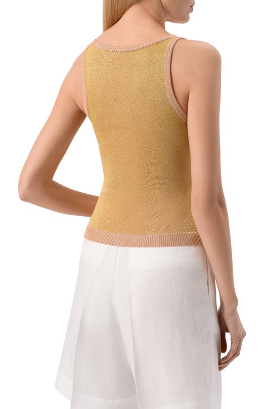 Топ из вискозы Missoni DC26SK01/BK01H3 Бежевый  DC26SK01/BK01H3 Фото 4