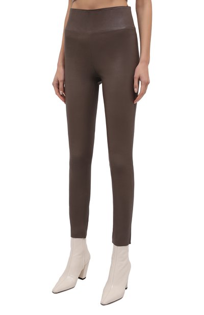Кожаные легинсы SPRWMN коричневого цвета по цене 107000 руб., арт. ANK-003-L/ANKLE LEGGING, фото 3 Кожаные легинсы SPRWMN, арт. ANK-003-L/ANKLE LEGGING, фото 3