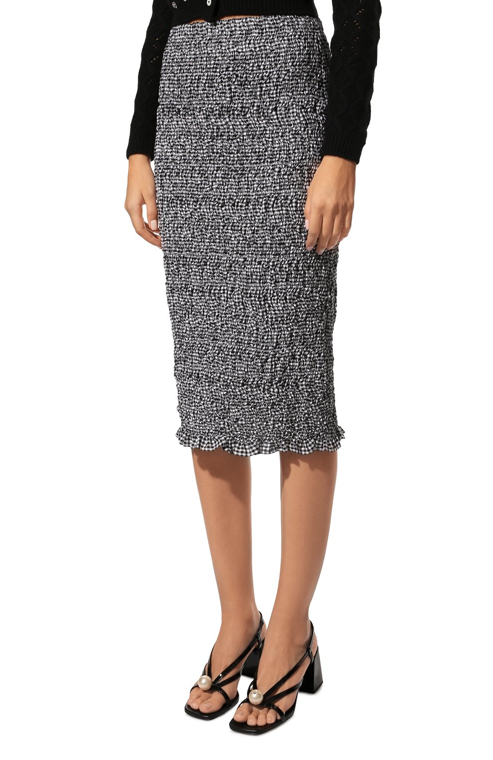 Хлопковая юбка MIU MIU, арт. MG1747-2AP2-F0002, фото 3