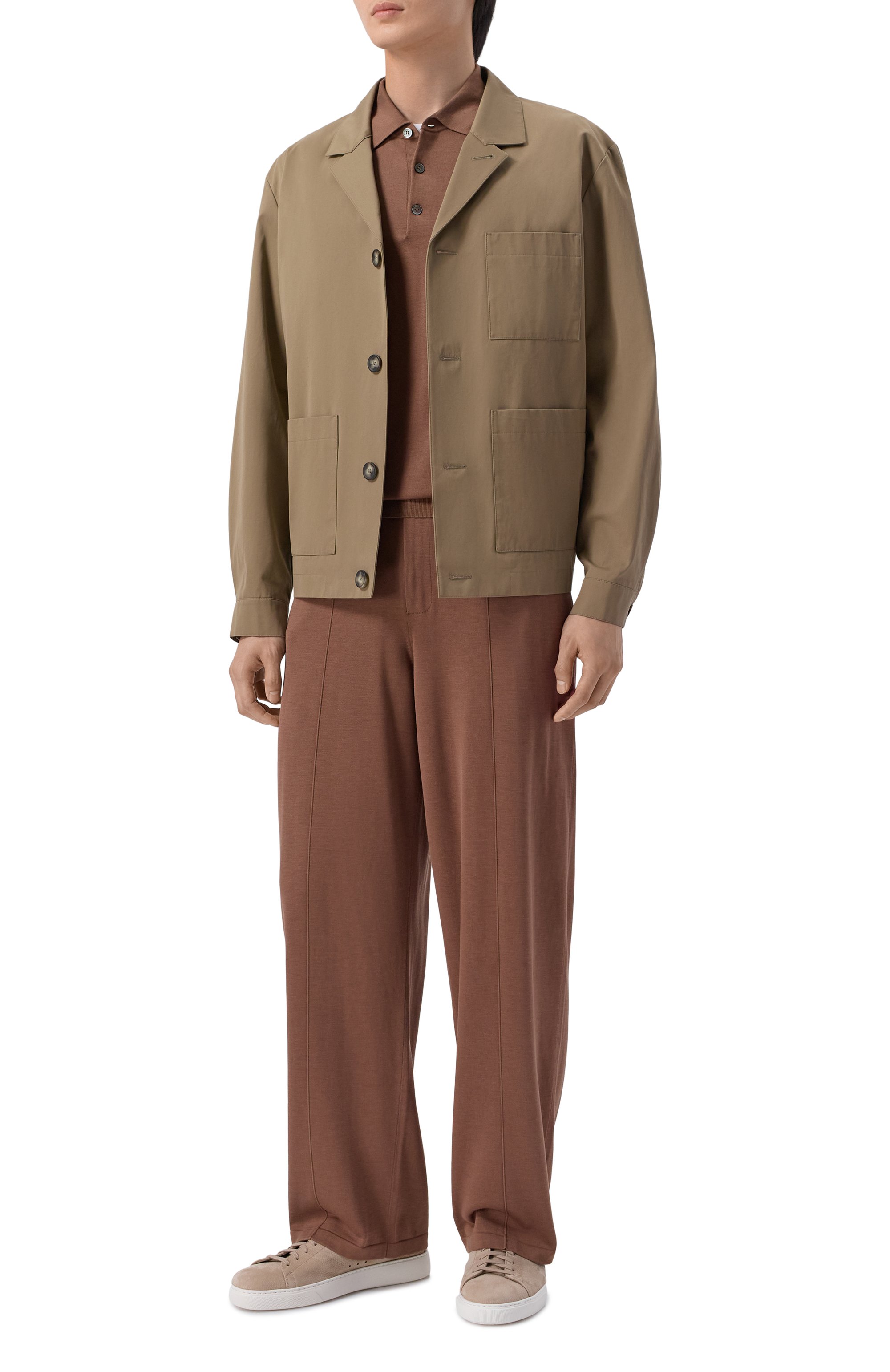 Хлопковый пиджак 12 STOREEZ коричневого цвета по цене 39000 руб., арт. 135905, фото 2 Хлопковый пиджак 12 STOREEZ, арт. 135905, фото 2