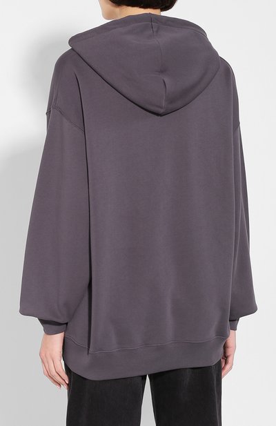 Хлопковое худи ACNE STUDIOS серого цвета по цене 43950 руб., арт. CI0009/W, фото 4 Хлопковое худи ACNE STUDIOS, арт. CI0009/W, фото 4
