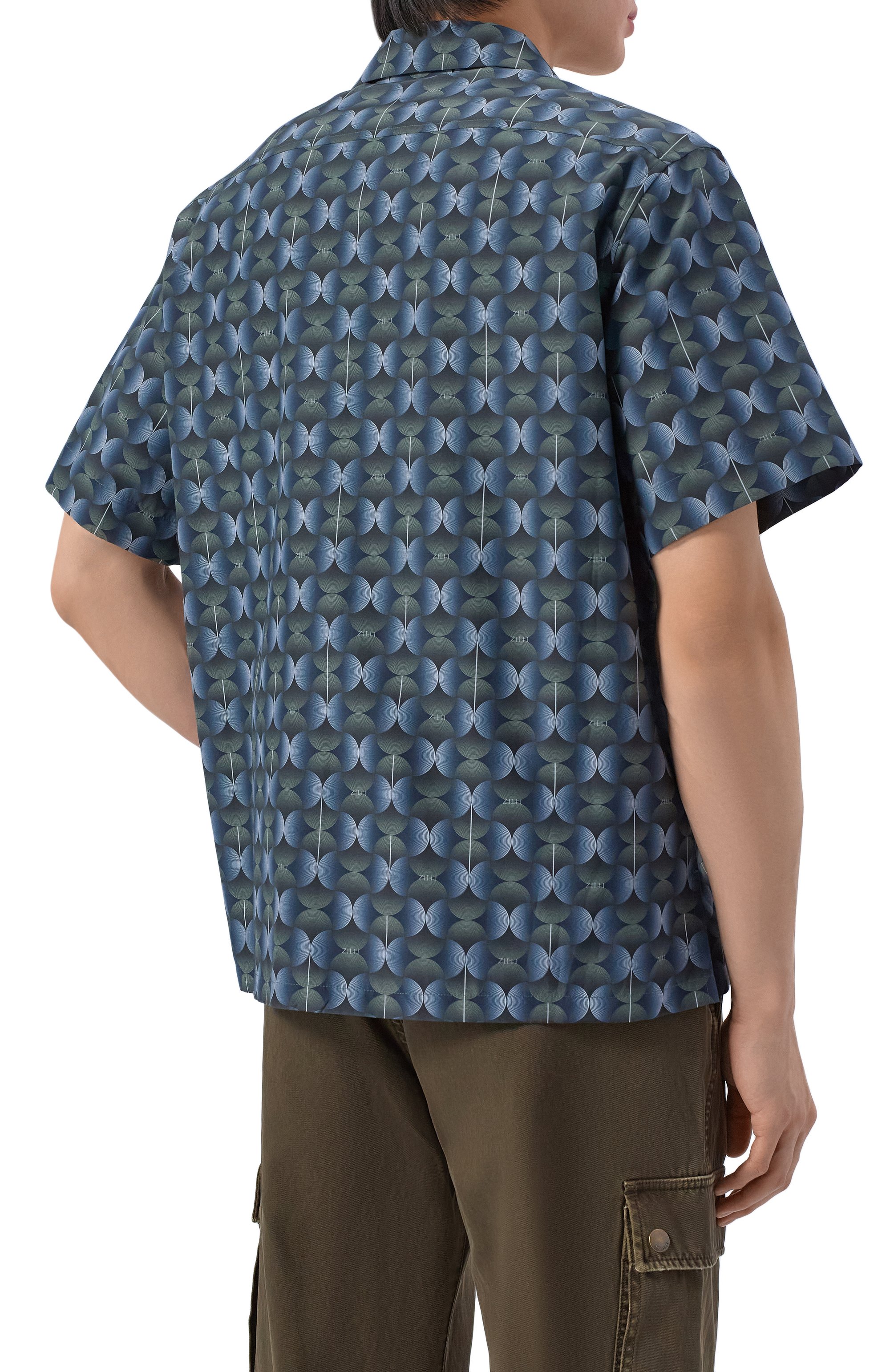 Рубашка из хлопка и шелка ZILLI, арт. ZSSH8BM0107I2128F, фото 4