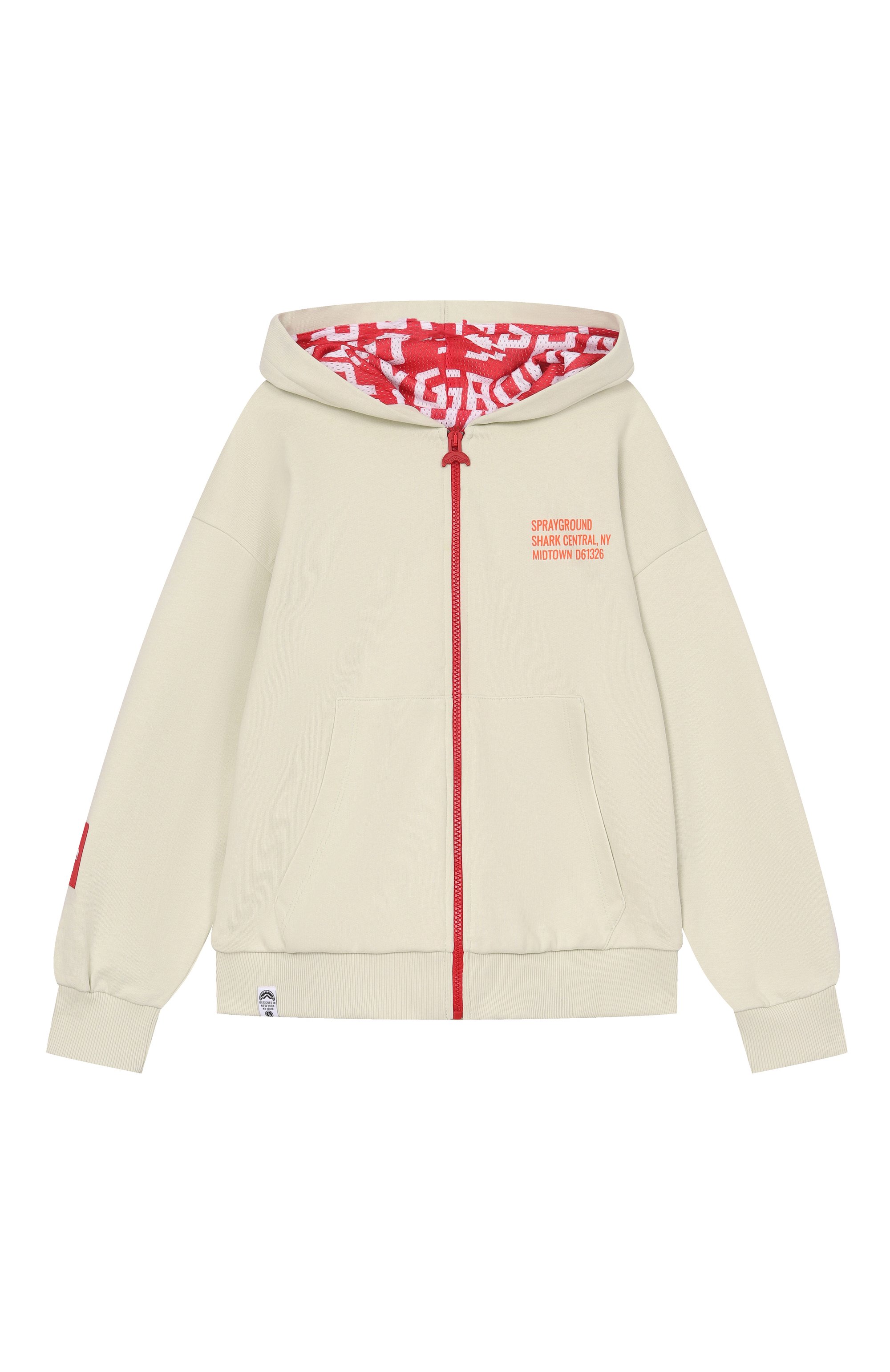 Хлопковая толстовка SPRAYGROUND, арт. SPY1385SAGE/SHARK BASIC 0VER FULLZIP H00DIE SAGE, фото 1