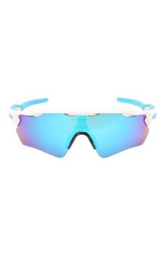 Женские солнцезащитные очки OAKLEY голубого цвета, арт. 9208-920857 | Фото 4 (Кросс-КТ: С/з-унисекс; Региональные ограничения белый список (Axapta Mercury): RU; Тип очков: С/з; Очки форма: Маска; Оптика Гендер: оптика-унисекс)