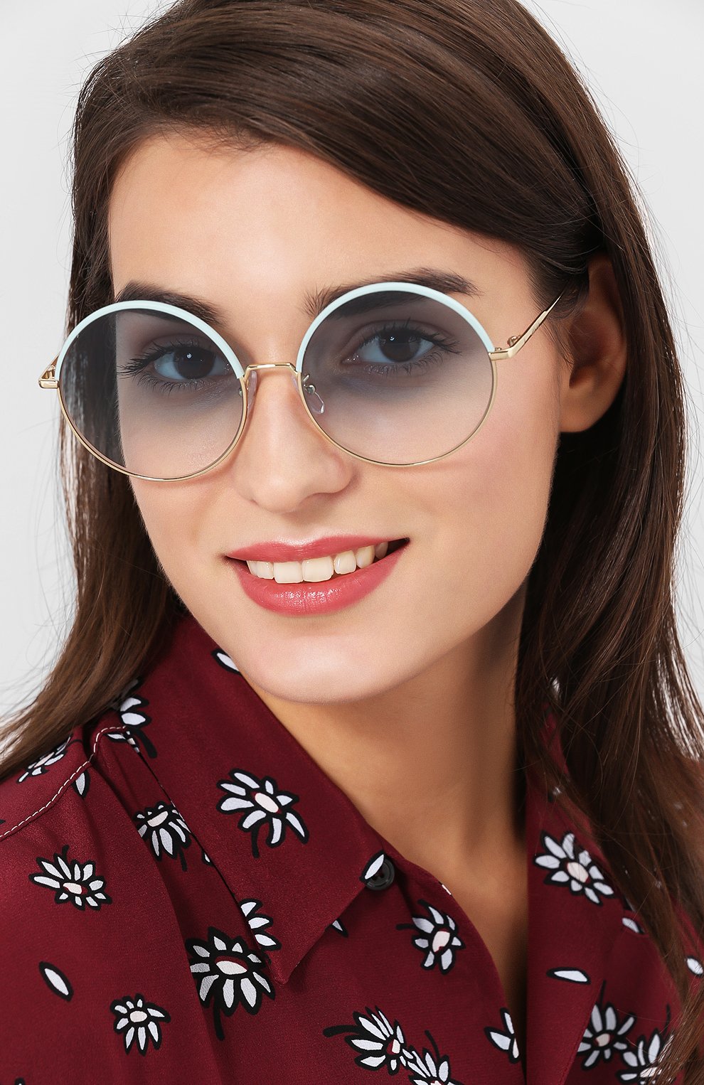 Солнцезащитные очки LOEWE бирюзового цвета по цене 22400 руб., арт. LW40008U 33P, фото 2 Солнцезащитные очки LOEWE, арт. LW40008U 33P, фото 2