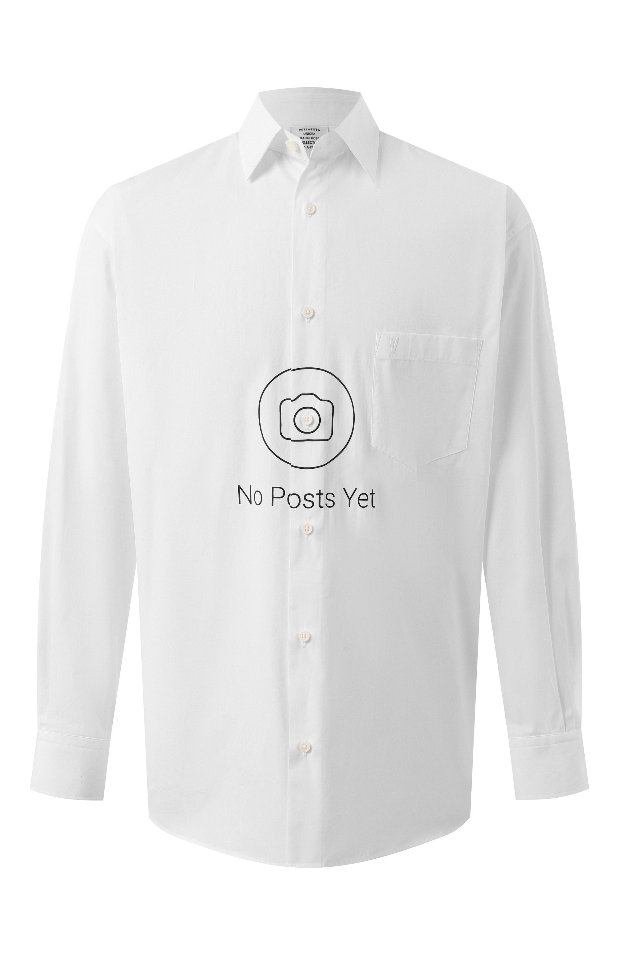 Хлопковая рубашка VETEMENTS, арт. UA66SH440W, фото 1