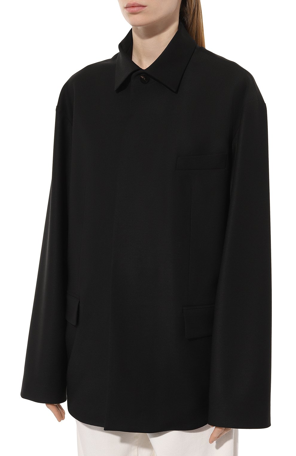 Шерстяная рубашка GOOROO черного цвета по цене 48060 руб., арт. USH001-3000-900-S23, фото 3 Шерстяная рубашка GOOROO, арт. USH001-3000-900-S23, фото 3