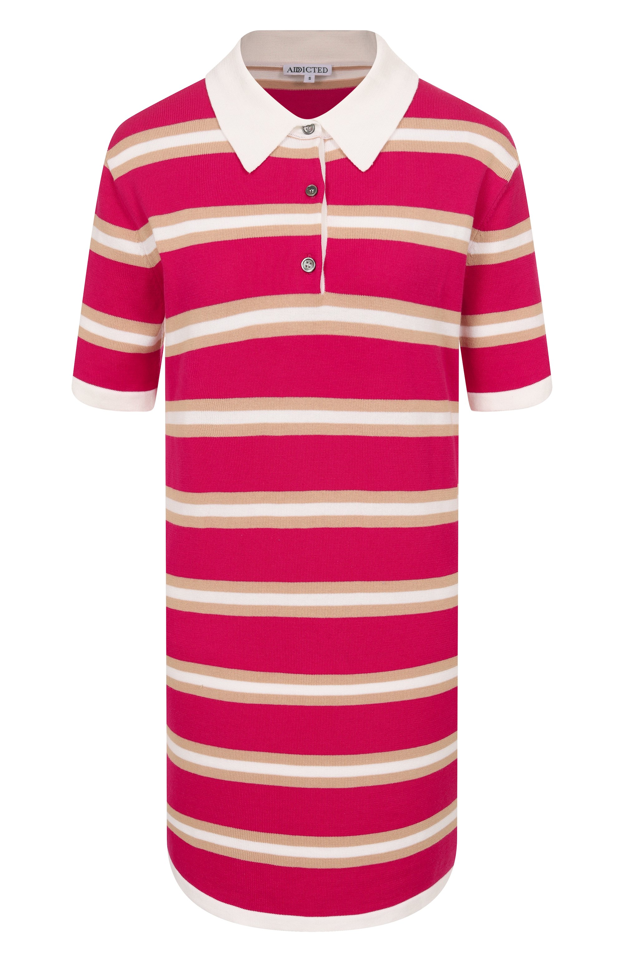 Хлопковое платье ADDICTED розового цвета по цене 21000 руб., арт. TS2505.712-713, фото 1 Хлопковое платье ADDICTED, арт. TS2505.712-713, фото 1