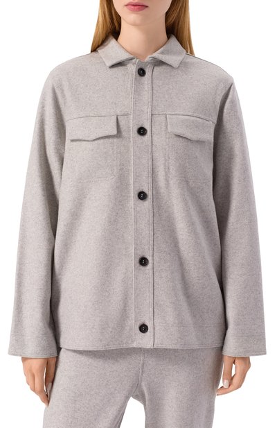 Шерстяной кардиган LORENA ANTONIAZZI светло-серого цвета по цене 76850 руб., арт. FE07A/5015, фото 3 Шерстяной кардиган LORENA ANTONIAZZI, арт. FE07A/5015, фото 3