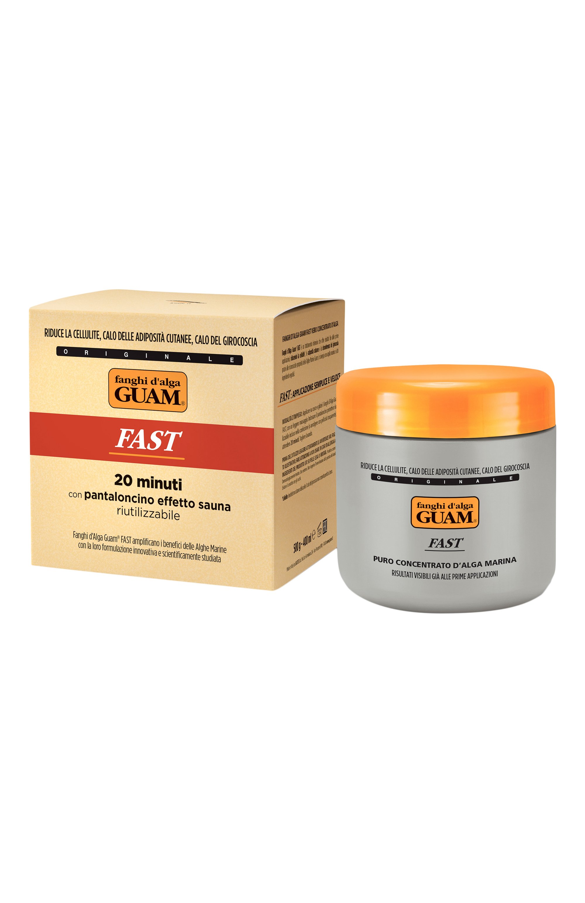 Антицеллюлитная маска «экспресс обертывание» fanghi d’alga классическая формула (500g) GUAM, арт. 8025021223681, фото 2