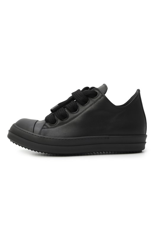 Кожаные кеды Jumbolace Rick Owens RU02E1893/LC0W2 Чёрный  RU02E1893/LC0W2 Фото 4