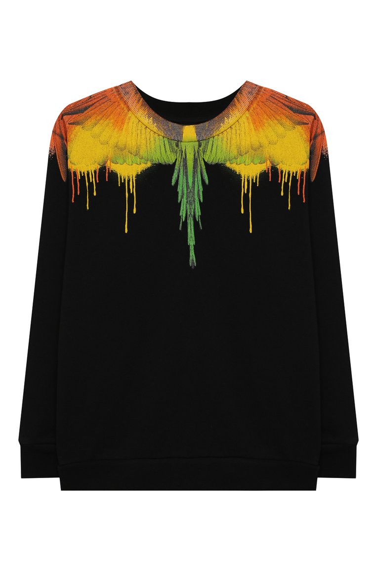 Детский хлопковый свитшот MARCELO BURLON KIDS OF MILAN черного цвета, арт. 21E/B/MB/2004/0020/2-6Y | Фото 1 (Рукава: Длинные; Материал внешний: Хлопок; Мальчики Кросс-КТ: Толстовка-одежда, Свитшот-одежда; Региональные ограничения белый список (Axapta Mercury): RU; Материал сплава: Проставлено; Драгоценные камни: Проставлено; Ростовка одежда: 6 лет | 116 см)
