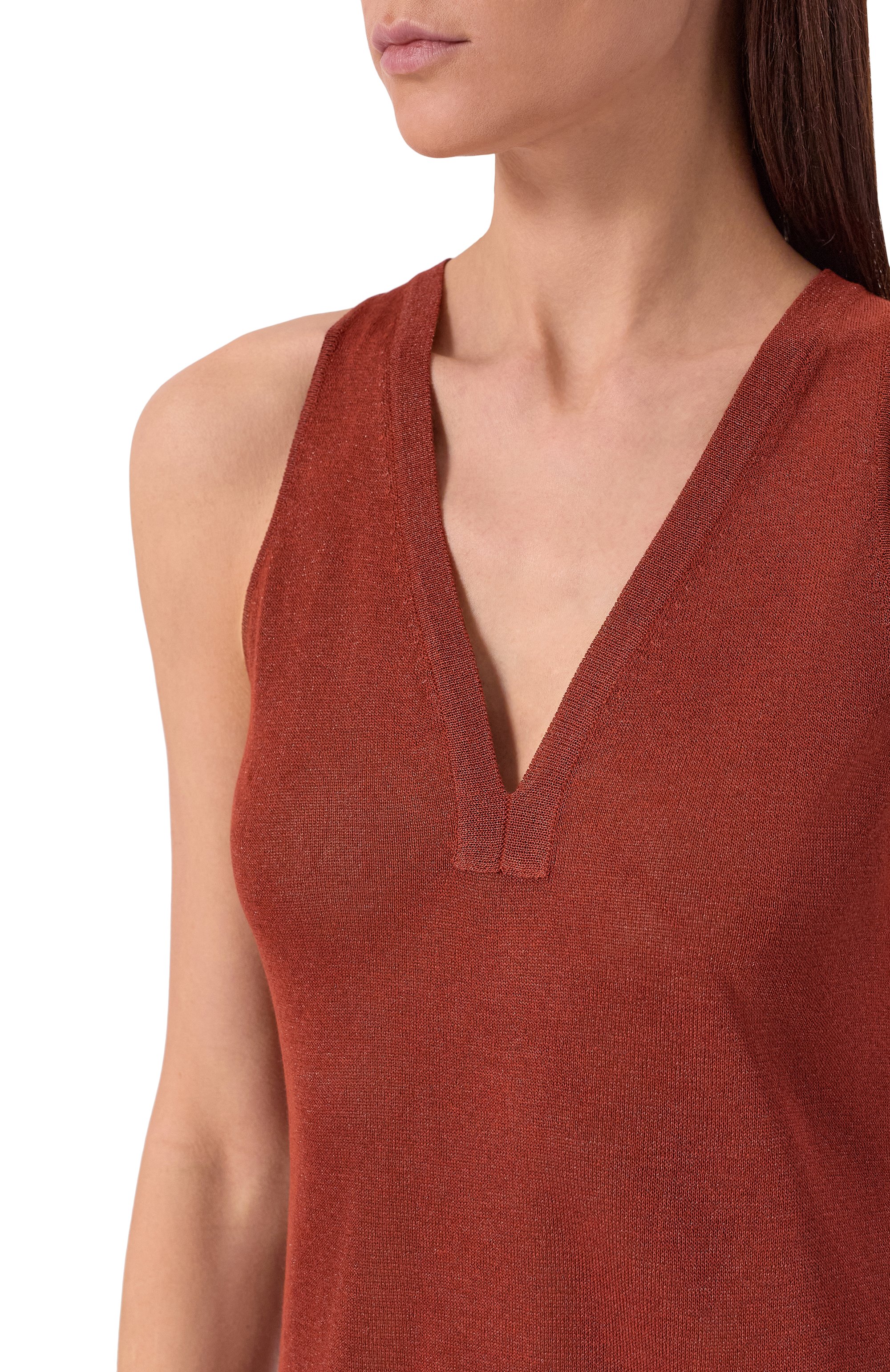 Платье из вискозы FREEAGE коричневого цвета по цене 36080 руб., арт. S26.DR173.7000.309, фото 4 Платье из вискозы FREEAGE, арт. S26.DR173.7000.309, фото 4