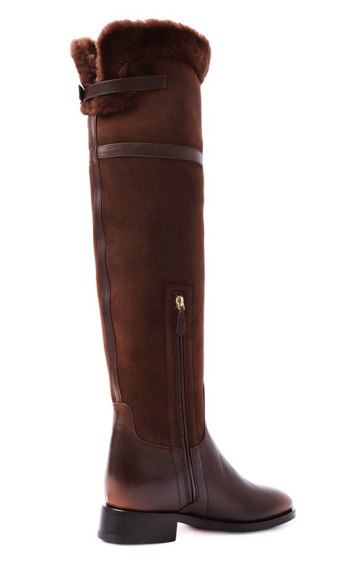 Кожаные ботфорты Santoni WSHG71931BJ2ARHG Коричневый  WSHG71931BJ2ARHG Фото 5