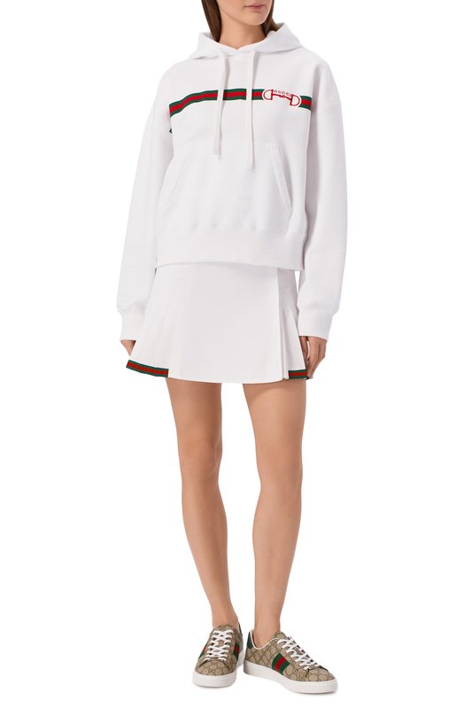 Текстильные кеды Ace Gucci 760774/FACMZ Бежевый  760774/FACMZ Фото 3