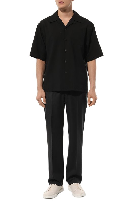 Кожаные кеды Triple Stitch Zegna LHCV0/S4667Z Белый  LHCV0/S4667Z Фото 2