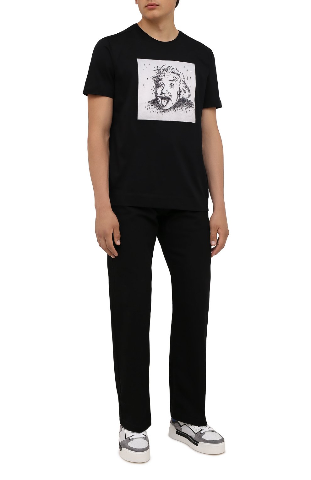 Хлопковая футболка LIMITATO черного цвета по цене 18650 руб., арт. ALBERT/T-SHIRT, фото 2 Хлопковая футболка LIMITATO, арт. ALBERT/T-SHIRT, фото 2