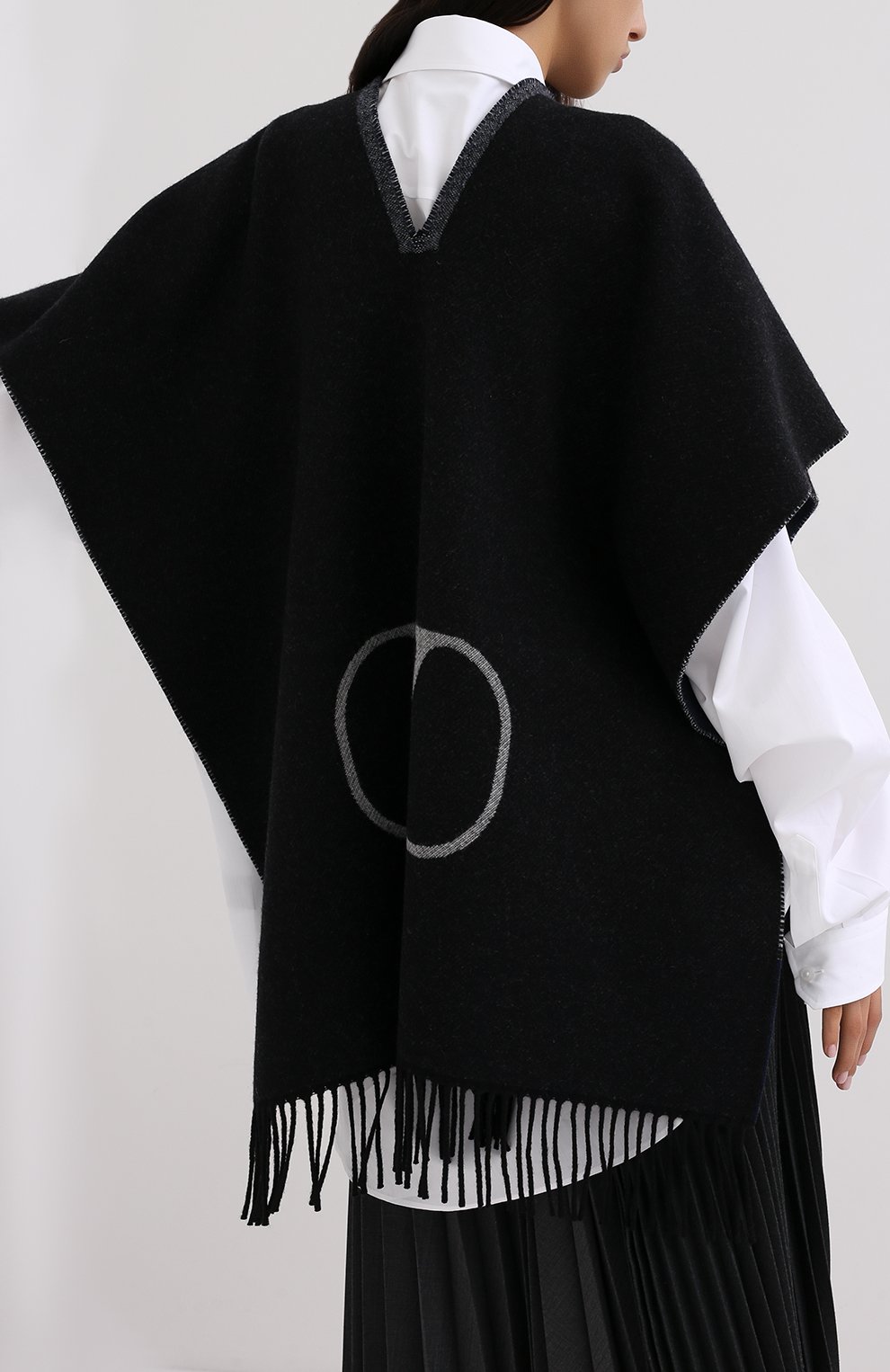 Пончо из кашемира и шерсти VALENTINO, арт. UW2EA018/LWP, фото 4