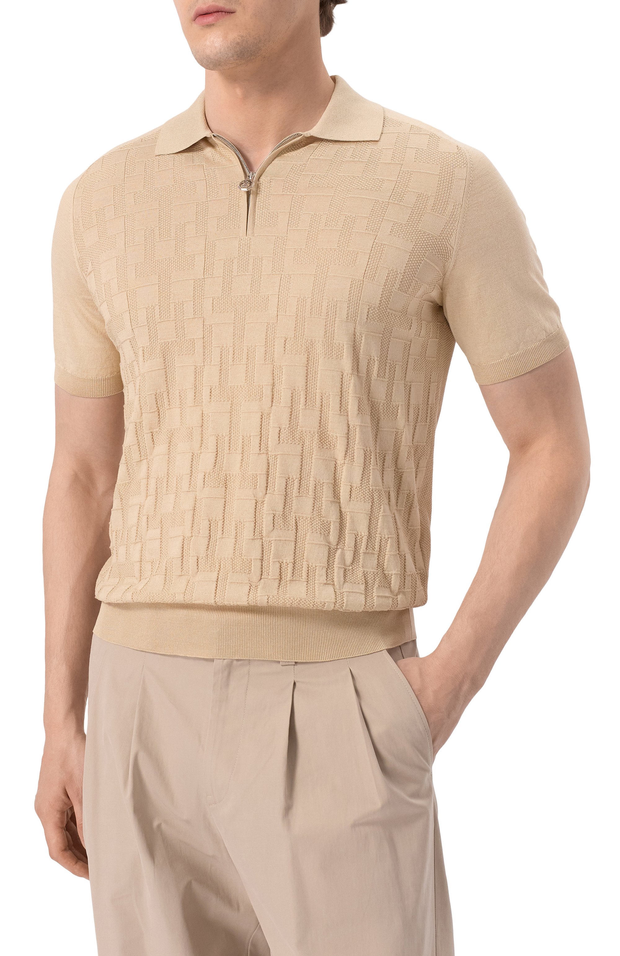 Поло из шелка и хлопка STEFANO RICCI, арт. K818098P31/F25279, фото 3