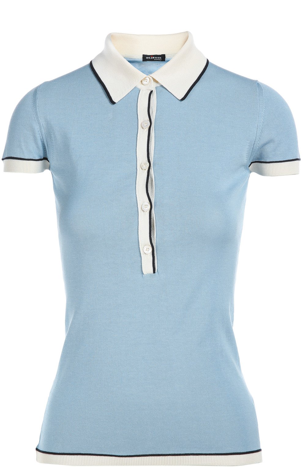 Поло KITON голубого цвета по цене 86650 руб., арт. D39718/FV4, фото 1 Поло KITON, арт. D39718/FV4, фото 1