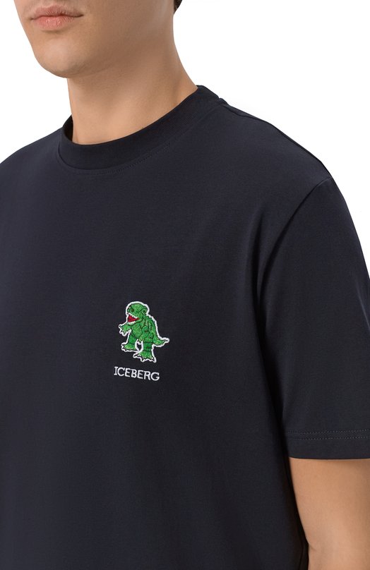 Хлопковая футболка Iceberg F015/6318 Чёрный  F015/6318 Фото 5