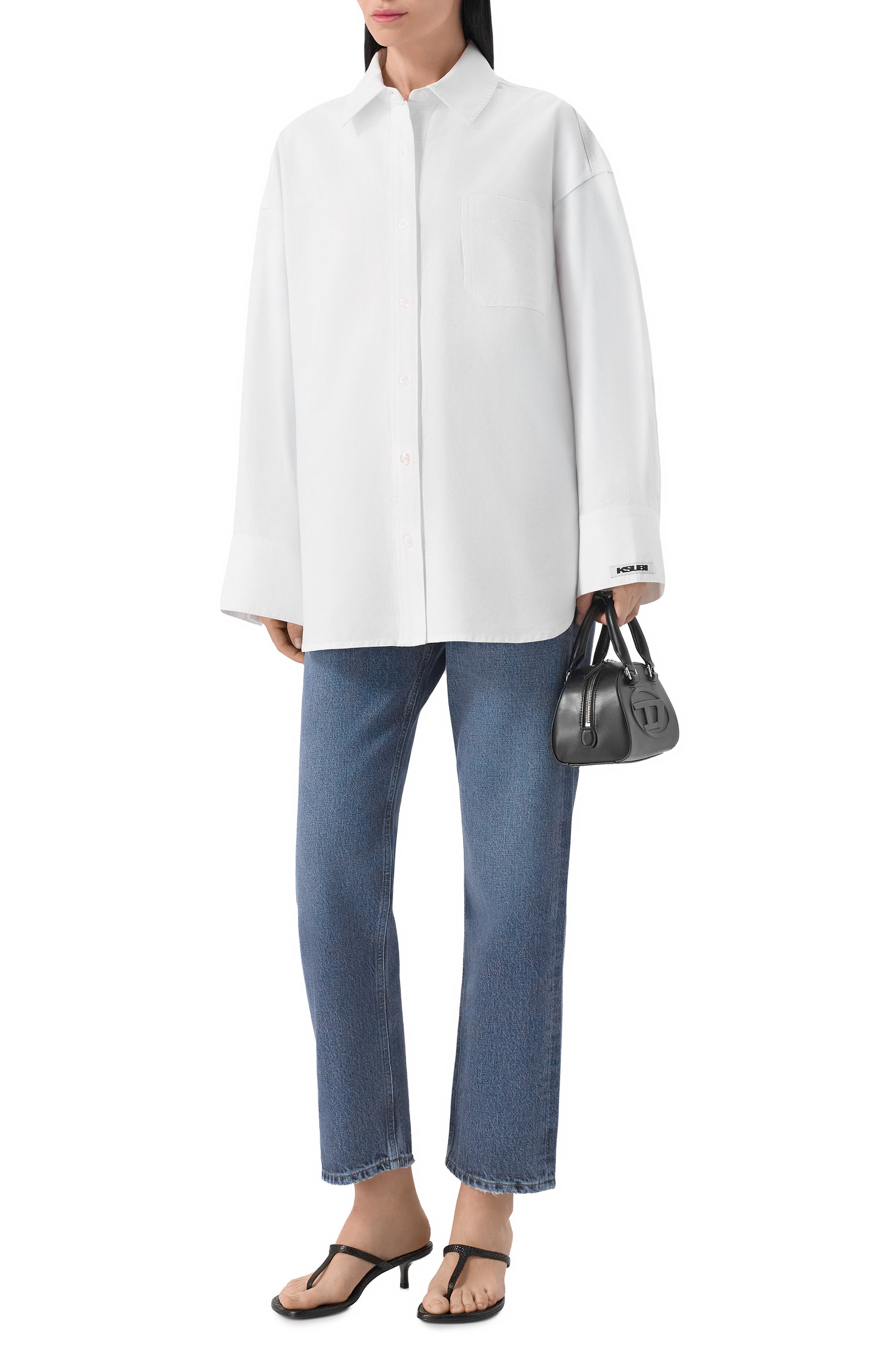 Хлопковая рубашка KSUBI белого цвета по цене 26200 руб., арт. WEX24SH007, фото 2 Хлопковая рубашка KSUBI, арт. WEX24SH007, фото 2