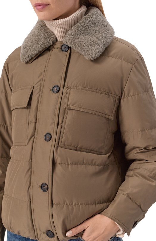 Утепленная куртка Brunello Cucinelli MG5017688 Бежевый  MG5017688 Фото 5