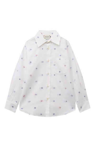 Хлопковая рубашка GUCCI, арт. 626669 XWAKV, фото 1