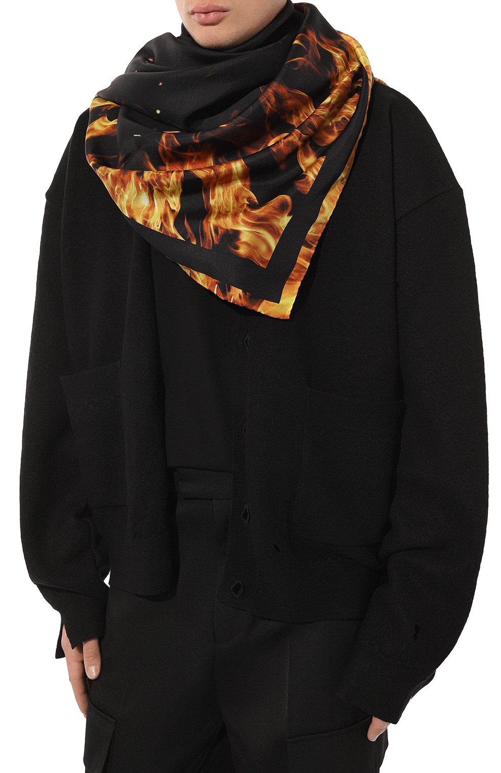 Шелковый платок BALMAIN, арт. AH0XF055SC37, фото 3