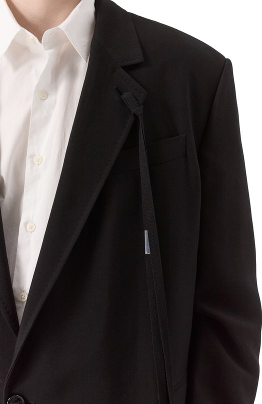 Пиджак из вискозы Ann Demeulemeester B0012470/FA558 Чёрный  B0012470/FA558 Фото 7