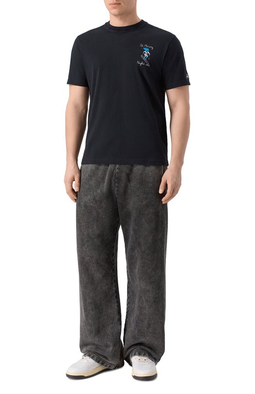 Хлопковая футболка MC2 Saint Barth ARN0001-03070I/ARN0TT Чёрный  ARN0001-03070I/ARN0TT Фото 2