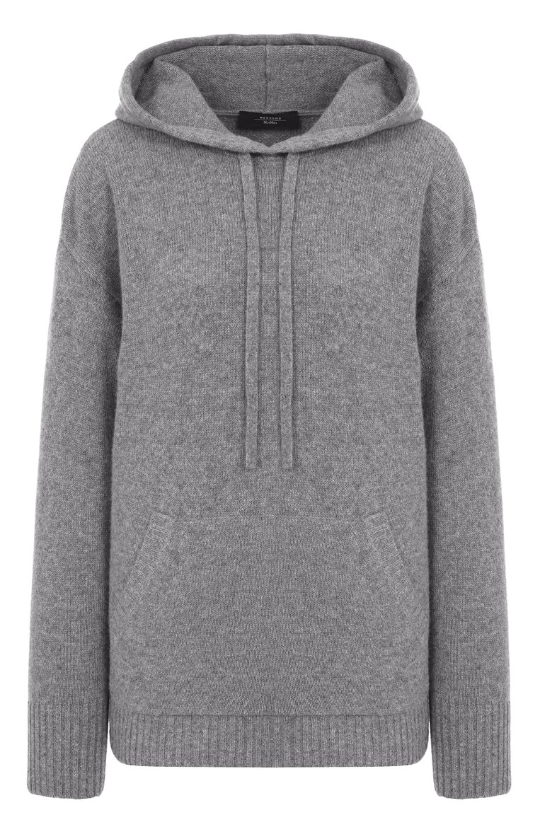 Женский худи из шерсти и вискозы WEEKEND MAX MARA серого цвета, арт. SCENIC0 | Фото 1 (Автоматизация ТО: Проставлено; Длина (для топов): Стандартные; Рукава: Длинные; Материал внешний: Шерсть; Автоматизация состава: Проставлено; Женское Кросс-КТ: Худи-одежда, худи-трикотаж; Стили: Кэжуэл)