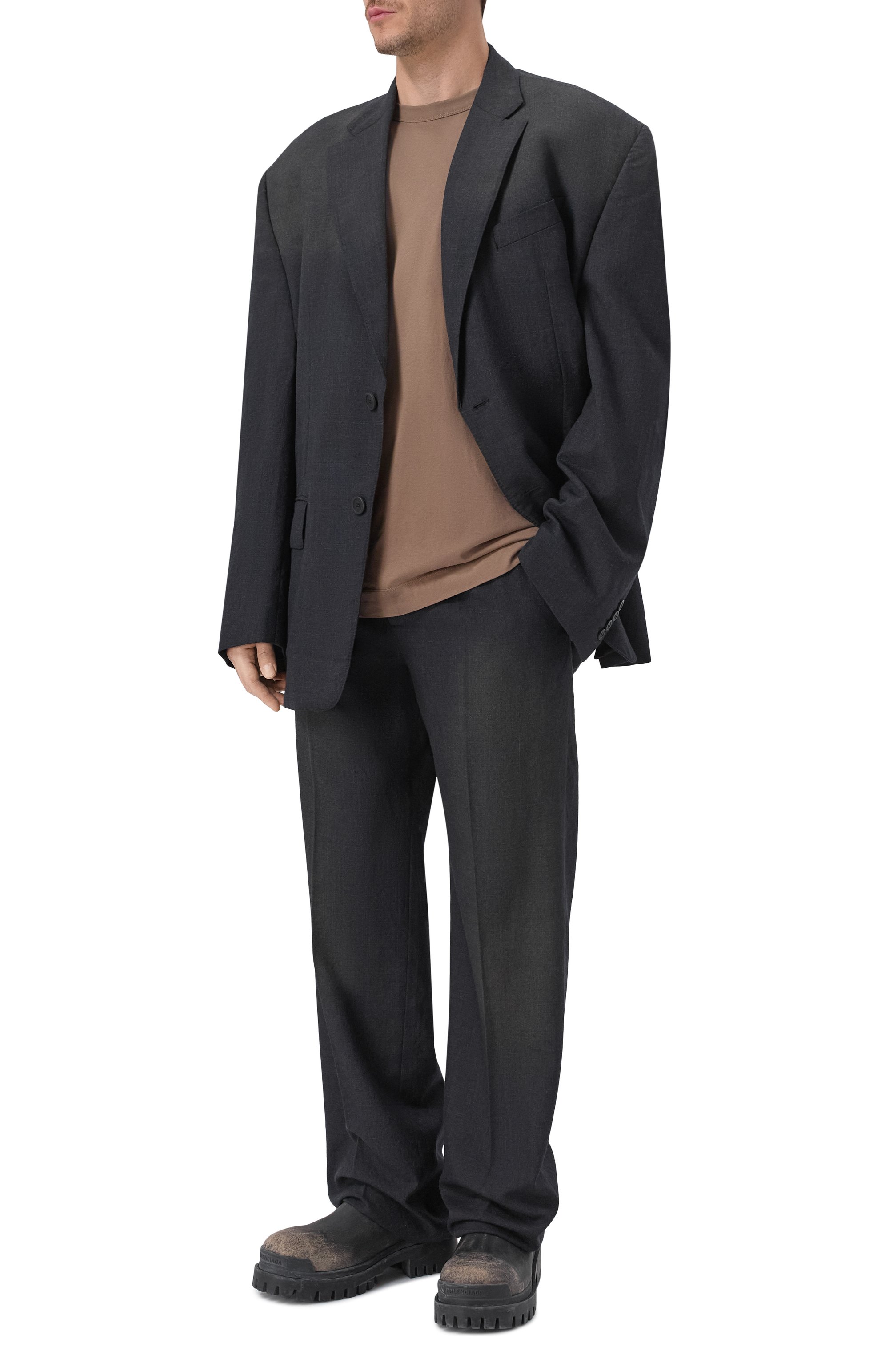 Кожаные челси strike BALENCIAGA темно-серого цвета по цене 104500 руб., арт. 854082/WB228, фото 2 Кожаные челси strike BALENCIAGA, арт. 854082/WB228, фото 2