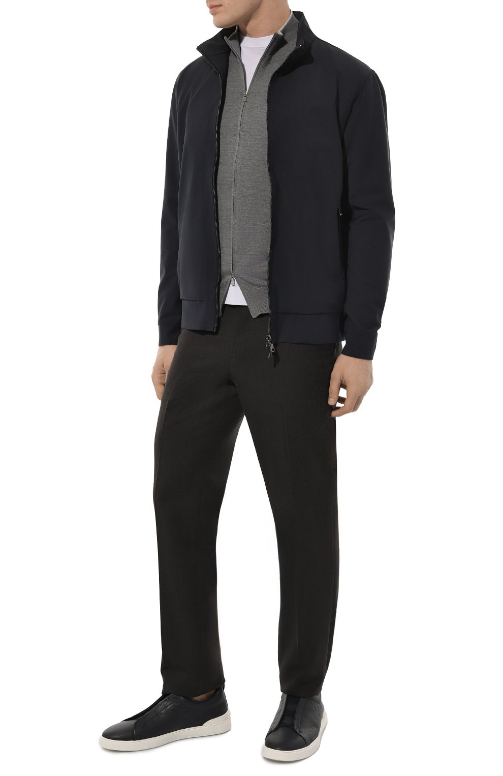 Кардиган из шелка и хлопка GRAN SASSO серого цвета по цене 37200 руб., арт. 43151/16290, фото 2 Кардиган из шелка и хлопка GRAN SASSO, арт. 43151/16290, фото 2