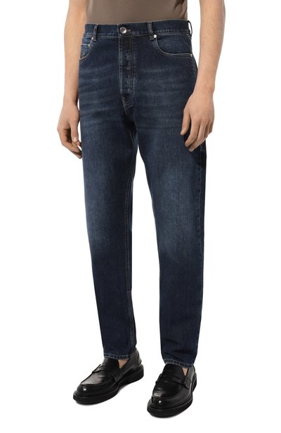 Джинсы iconic fit BRUNELLO CUCINELLI темно-синего цвета по цене 94250 руб., арт. M283P01090, фото 3 Джинсы iconic fit BRUNELLO CUCINELLI, арт. M283P01090, фото 3