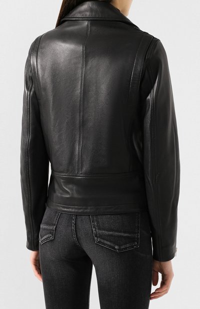 Кожаная куртка JOSEPH черного цвета по цене 109500 руб., арт. JF003510, фото 4 Кожаная куртка JOSEPH, арт. JF003510, фото 4