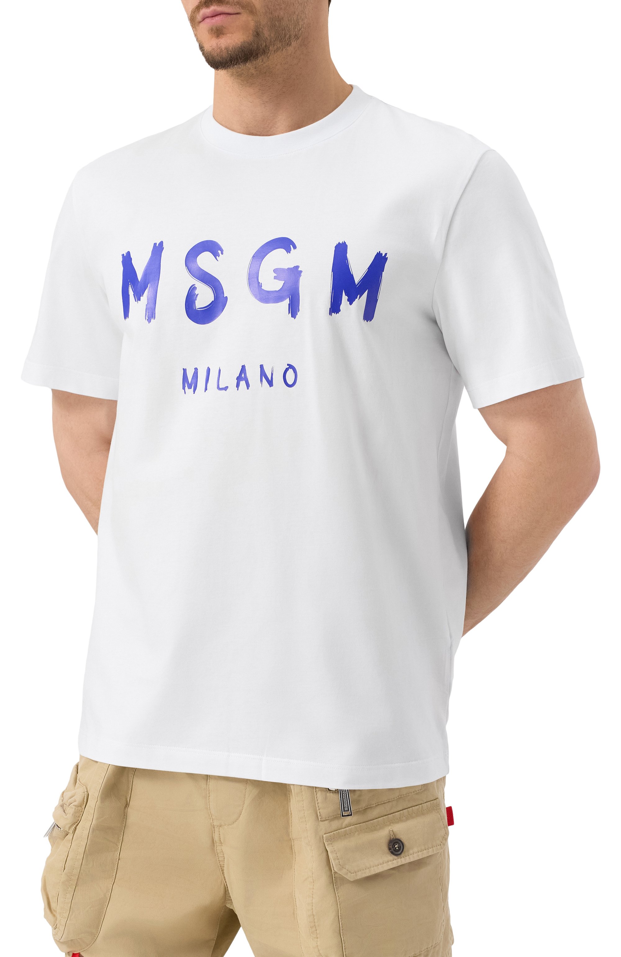 Хлопковая футболка MSGM, арт. 3440MM510/237002, фото 3