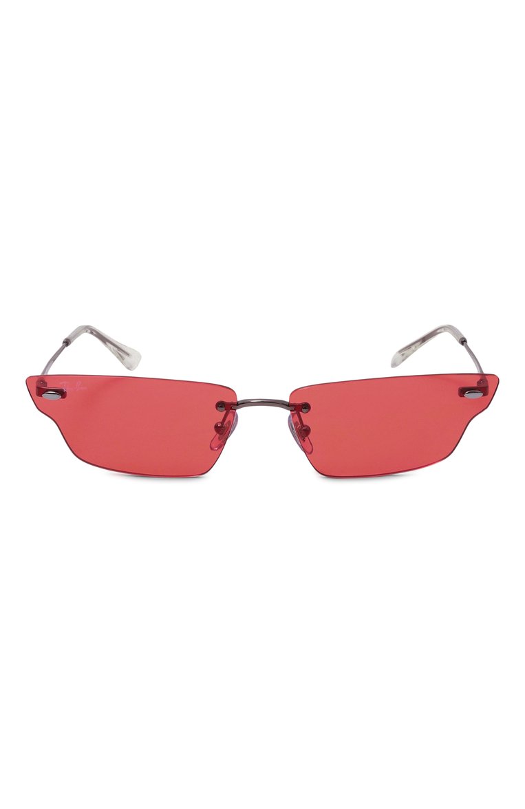 Женские солнцезащитные очки RAY-BAN красного цвета, арт. 3731-004/84 | Фото 3 (Нос: Не проставлено; Региональные ограничения белый список (Axapta Mercury): Не проставлено; Тип очков: С/з; Материал: Металл; Очки форма: Безоправные; Оптика Гендер: оптика-женское)