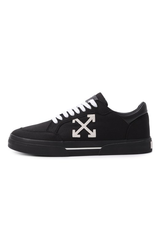 Текстильные кеды New Low Vulcanized Off-White 0MIA293C99FAB002 Чёрный  0MIA293C99FAB002 Фото 4
