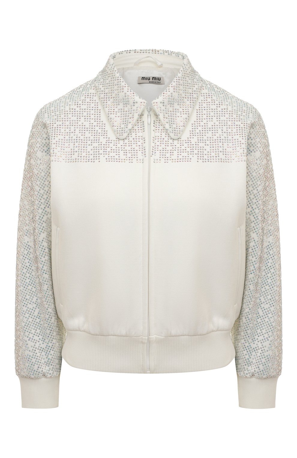 Куртка с отделкой стразами MIU MIU, арт. MJL787-1ZPB-F0009, фото 1