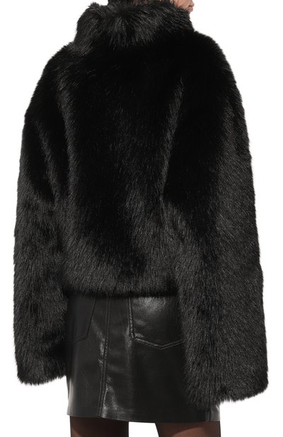 Шуба из экомеха FLASHIN черного цвета по цене 67510 руб., арт. FF25CFS, фото 4 Шуба из экомеха FLASHIN, арт. FF25CFS, фото 4