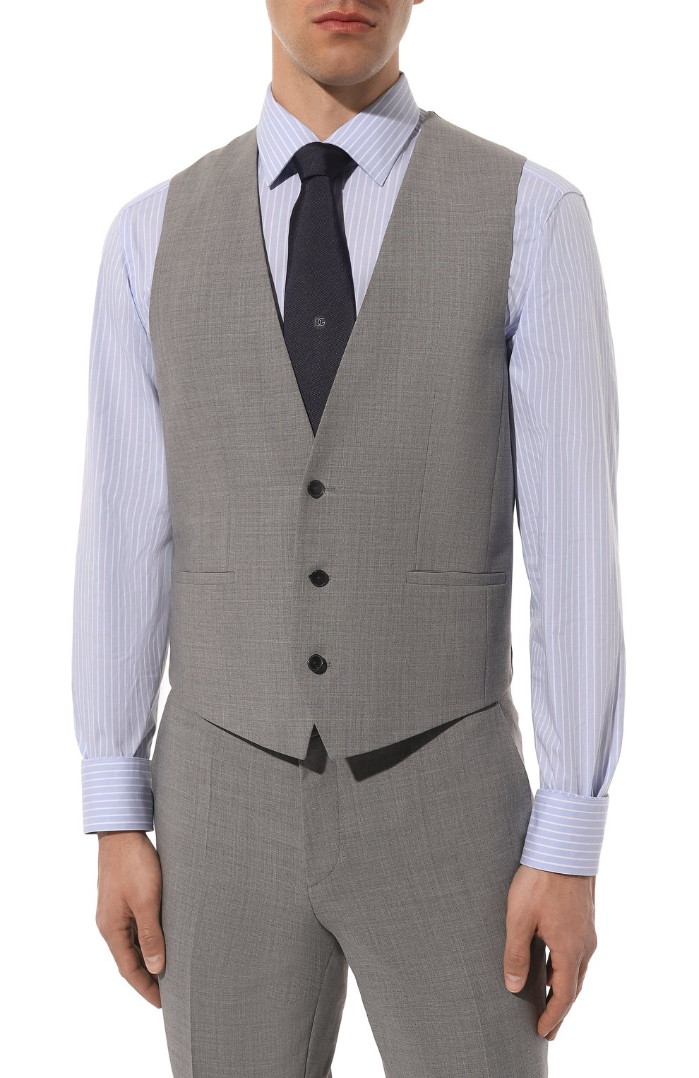 Костюм-тройка HUGO серого цвета по цене 72500 руб., арт. 50513445, фото 4 Костюм-тройка HUGO, арт. 50513445, фото 4