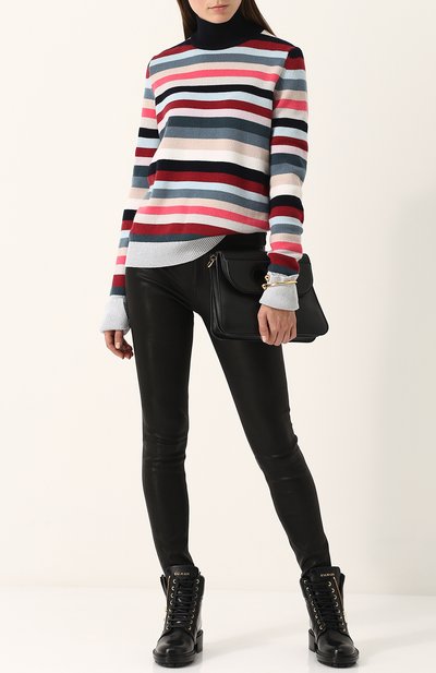 Шерстяной свитер в полоску с высоким воротником MRZ, арт. FW17-0700, фото 2