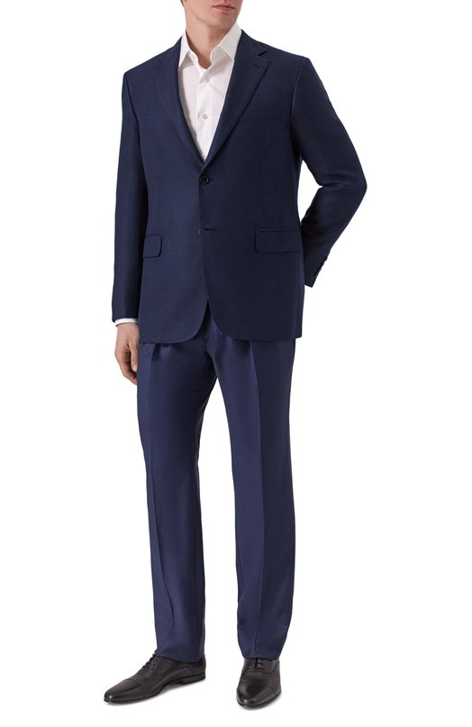 Шерстяные брюки Brioni RP3I0L-P1A0X Синий  RP3I0L-P1A0X Фото 2